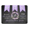 Purple Girl First Birthday Banner Chalkboard Invitation Card