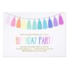 Rainbow Tassel Garland Birthday Party Invitation Card