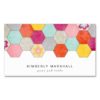 Retro Honeycomb Design Business Cards / Blue