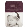 Vintage Rose Baby Photo Birth Announcement