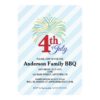 4th Of July Family Bbq Fireworks & Stripes Invitation