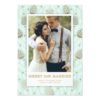 Mint Merry & Married Pine Patterned Christmas Card
