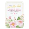 Modern Watercolor Peonies Save The Dates Card