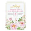 Modern Watercolor Peonies Wedding Invitations