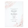 Pink Marble Modern Elegant Save The Date Card