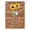 Rustic Sunflower Mason Jar Wedding Heart Card