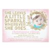 She Leaves A Little Sparkle Floral Wreath Card