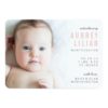 Simple Modern Photo Girl Birth Announcements