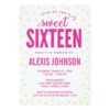 Stylish Bright Dots Sweet Sixteen Party Invitation