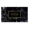 Trendy Black Marble Texture Faux Gold Foil Business Card