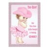 Yee-Haw! Tutu Cute Little Cowgirl Baby Birthday Invitation