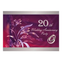 20Th Wedding Anniversary Party Invitation Card