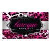 311 Baroque Boutique Hot Pink Leopard Double-Sided Standard Business Cards (Pack Of 100)