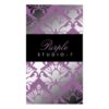 311 Damask Shimmer Purple Plush Double-Sided Standard Business Cards (Pack Of 100)