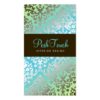 311 Dazzling Damask Turquoise & Lime Double-Sided Standard Business Cards (Pack Of 100)