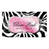 311 Lavish Pink Platter Zebra Double-Sided Standard Business Cards (Pack Of 100)