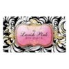 311 The Lavish Pink Plate White Leaves Double-Sided Standard Business Cards (Pack Of 100)
