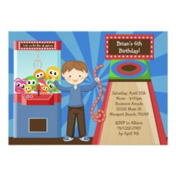 Arcade Birthday Party Invitation Card