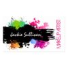 Bold Color Splash Makeup Artist Business Cards