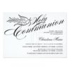 Calligraphy Dove And Cross First Holy Communion Invitation Card