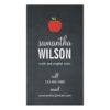 Chalkboard Apple Teacher Business Card Business Card
