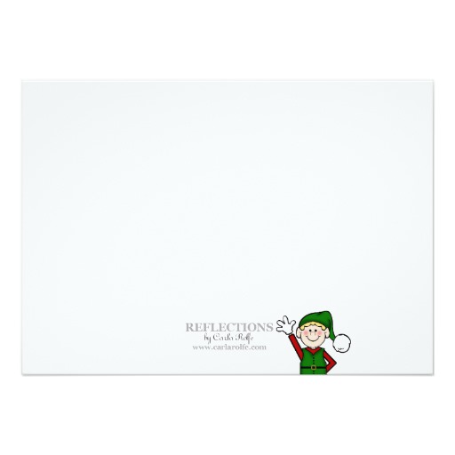 Dancing Elves Christmas Party Invitation Card - Image 2