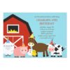 Farm Animals Birthday Party Invitation Card