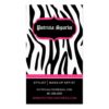 Glamorous Zebra Business Card