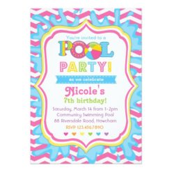 Pool Party Invitation Card