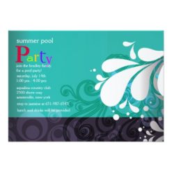 Pool Splash Invitation Card
