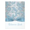 Printed Bow - Winter Wonderland Bat Mitzvah Invitation Card