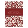 Red Damask 85Th Birthday Party Invitation Card