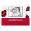 Trendy Red Ladybug Photo Birthday Invitation Card