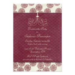 Vintage Elegant Chic Bachelorette Party Invitation Card