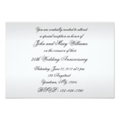 25th Wedding Anniversary RSVP Card - Image 2