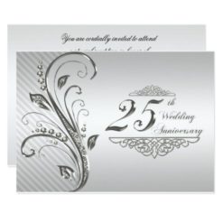 25th Wedding Anniversary RSVP Card