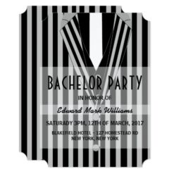 Mafia Suit Bachelor Party Card