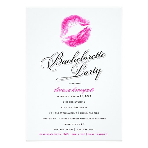 311-Bachelorette Party - Pink Kisses Card