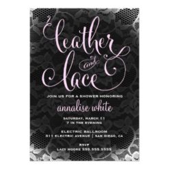 311 Leather and Lace Shower Invitation