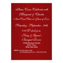 40th Ruby Wedding Anniversary Photo Invitations - Image 2