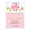 Owl Invitation - Girl 1st Birthday / Baby Shower