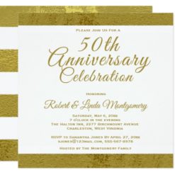 50th Anniversary Celebration - Gold Invitation