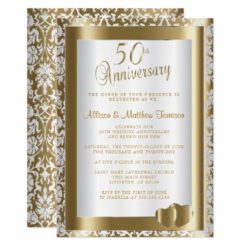 50th Golden Wedding Anniversary | DIY Text Card