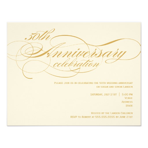 50th Wedding Anniversary Invitation
