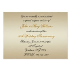 50th Wedding Anniversary Invitation Card - Image 2