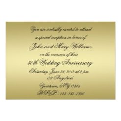 50th Wedding Anniversary Invitation Card - Image 2