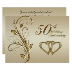 50th Wedding Anniversary Invitation Card