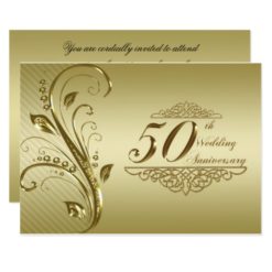 50th Wedding Anniversary Invitation Card
