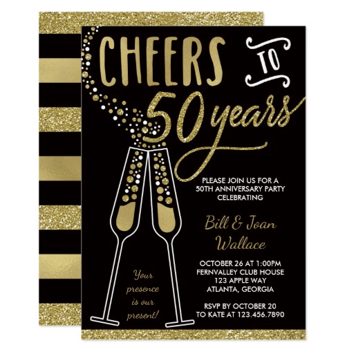 50th Wedding Anniversary Invitation