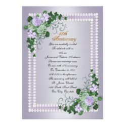 55th Wedding anniversary vow renewal Lavender Card